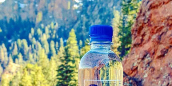 cbd living water bottle with a view